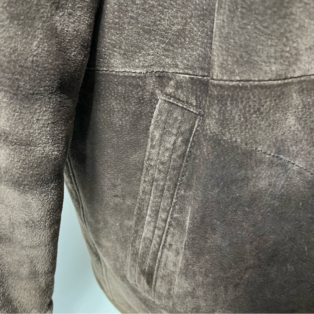 COPY - Leather Coat L Faux Fur Lined Expeditions RC Jacket - Picture 5 of 6